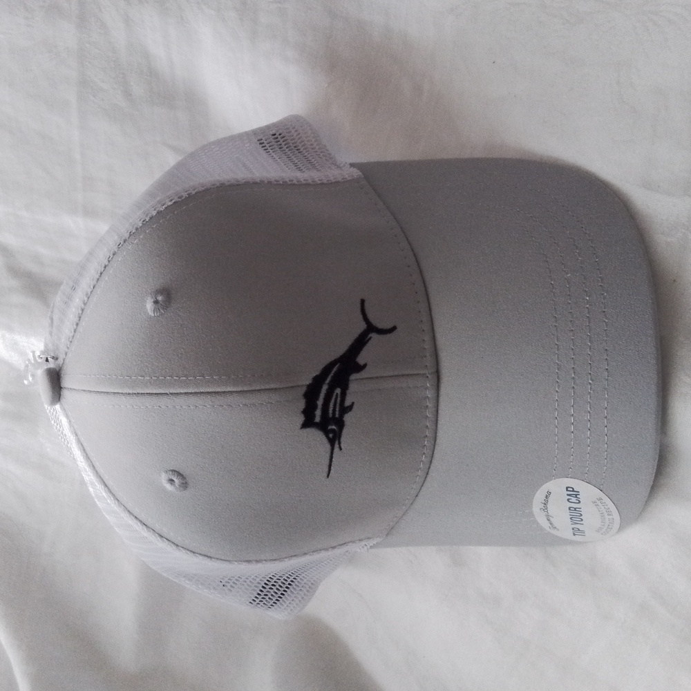Tommy Bahama Tip Your Cap Hat Men’s Adjustable One Size Light Gray